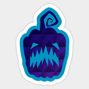 Single Pumpkin Scary Face Sticker